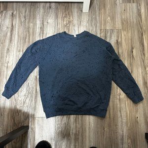 ATHLETA Women's Street Splatter Sweatshirt Blue Size XS